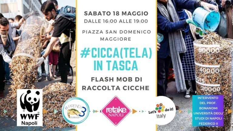  Sabato 18 a Napoli Flash Mob per la raccolta delle cicche