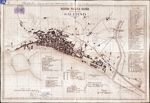  Pianta-guida della città di Salerno del 1903: la prima rappresentazione ben dettagliata della città