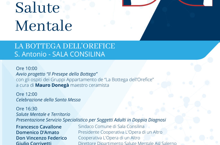  10 ottobre, Giornata Mondiale della salute mentale, convegno a Sala Consilina