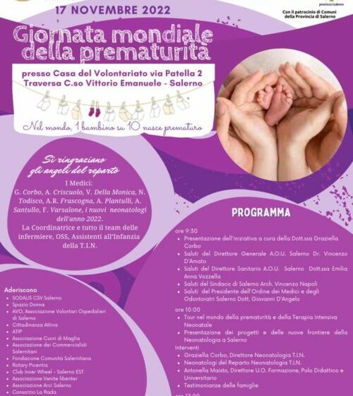  17 Novembre, Giornata Mondiale del Prematuro