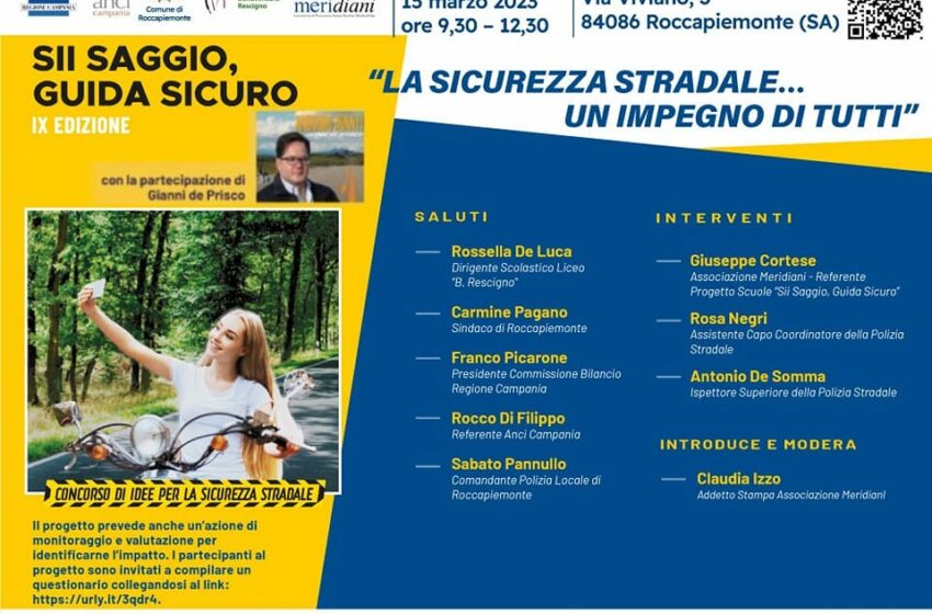  #siisaggioguidasicuro:  al Liceo Rescigno di Roccapiemonte si parla di sicurezza stradale