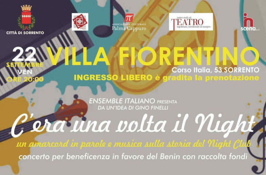  A Sorrento il concerto di beneficenza “C’era una volta il night”