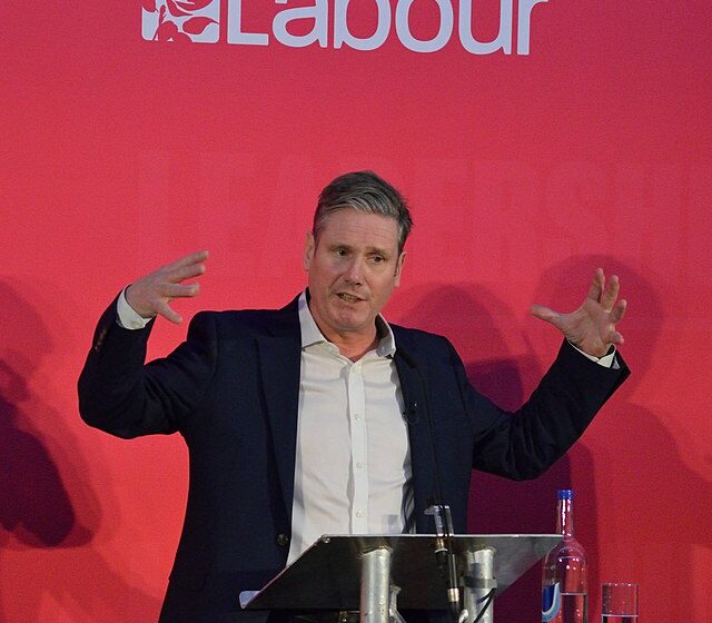 Keir Starmer, 2020 Labour Party leadership election hustings, Bristol 1.jpg Keir Starmer speaking at the 2020 Labour Party leadership election hustings in Bristol on the morning of Saturday 1 February 2020, in the Ashton Gate Stadium Lansdown Stand. Rwendland Creative Commons Attribution-Share Alike 4.0