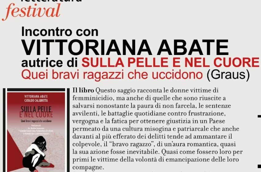  Vittoriana Abate ospite del #Fuorifestival di Salerno Letteratura con un doppio appuntamento